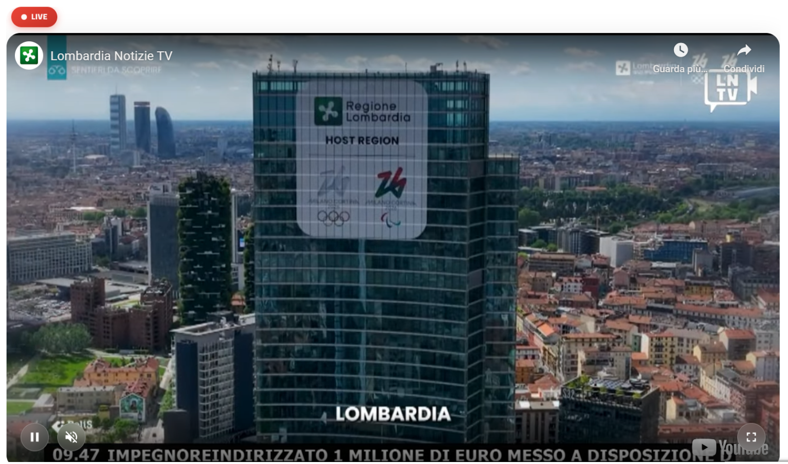 Immagine delle evento: Lombardia Notizie TV